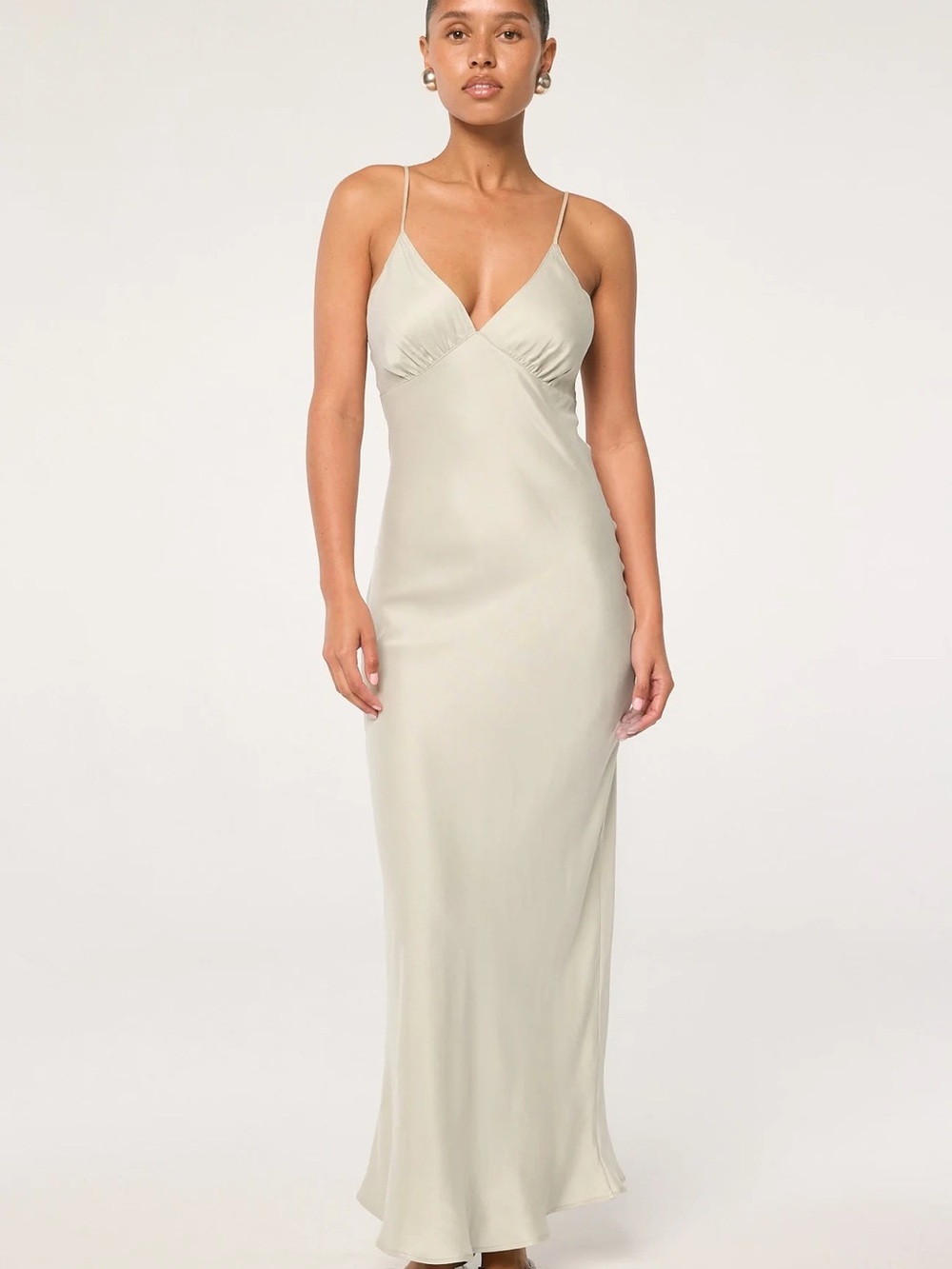 The LineByK Slip Florence Dress in Cement